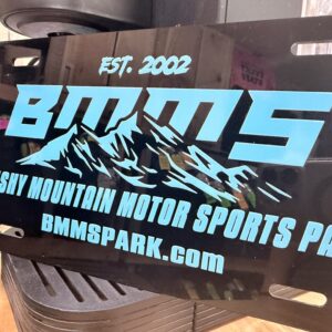 Brushy Mountain Vanity Plate - Black